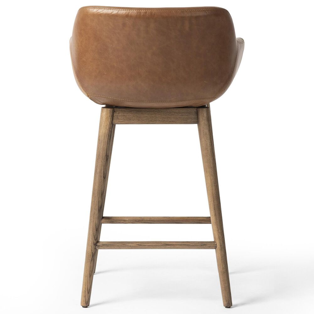 Four Hands Hannah Swivel Counter Stool in Amber Ash, , large