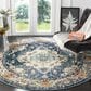Safavieh Monaco MNC243N-3R 3" Round Navy/Light Blue Area Rug, , large