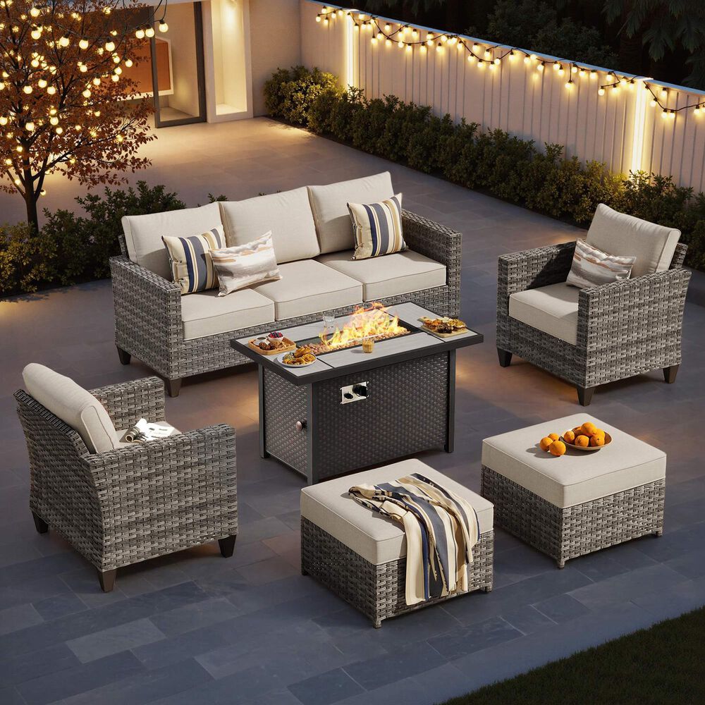 HOMLUX 6-Piece Patio Set in Beige, , large