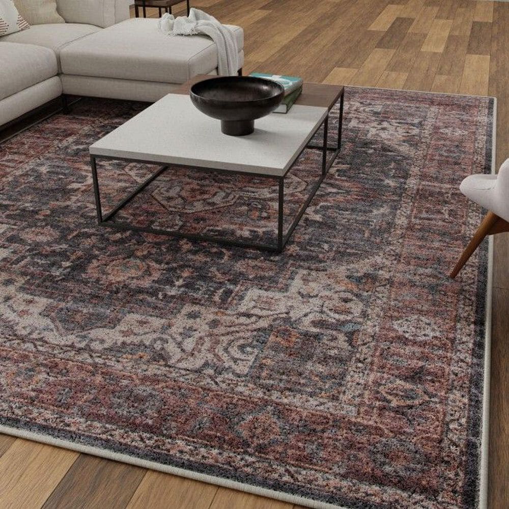 Central Oriental Rugease Velveteen Chantal Rust and Dark Grey 7&#39;6&quot; x 9&#39;6&quot; Area Rug, , large