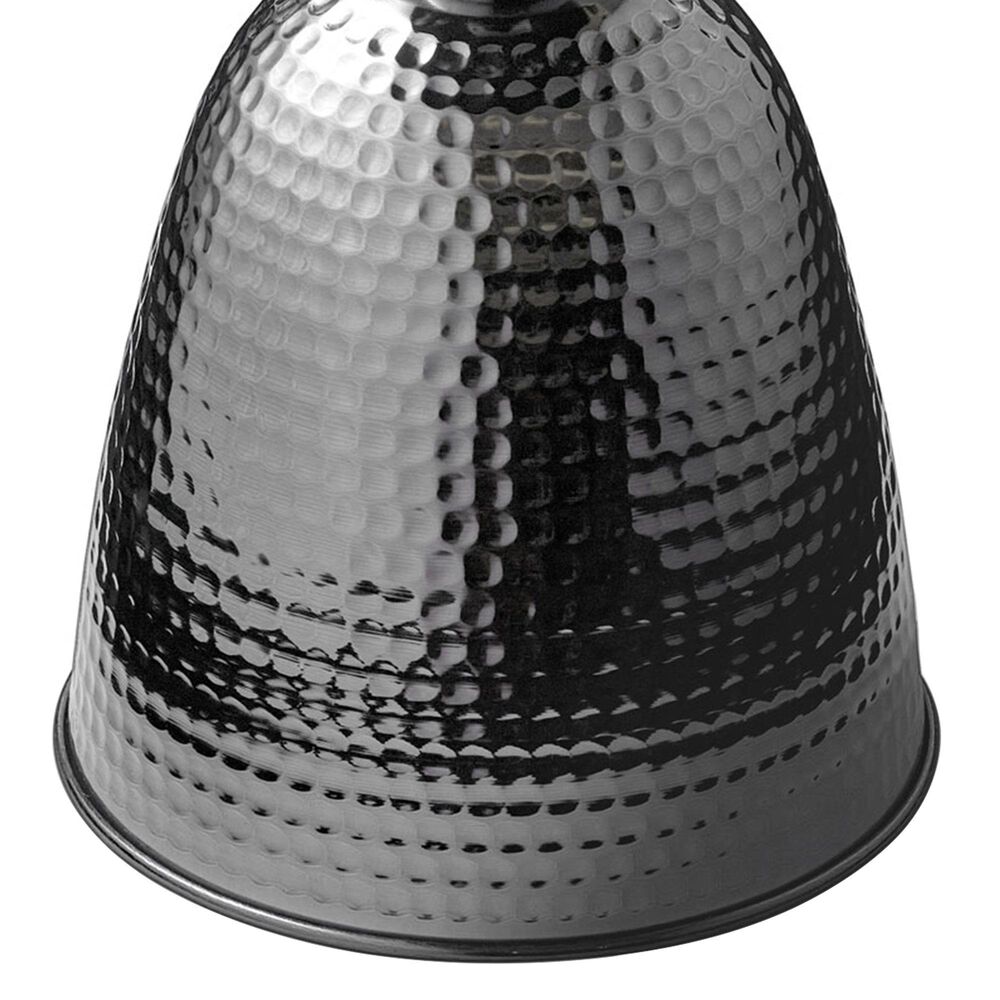 Furniture of America Gleam Round End Table in Black Nickel and Gray, , large