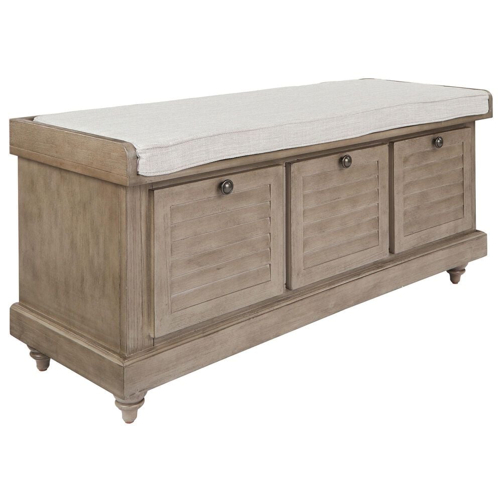 OSP Home Dover Storage Bench in Antique Gray, , large