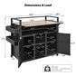 HOMLUX 53" Wicker Outdoor Kitchen Island in Black Brown, , large
