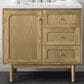 James Martin Vanities Laurent 36" Single Bathroom Vanity in Light Natural Oak with 3 cm Arctic Fall Solid Surface Top and Rectangular Sink, , large