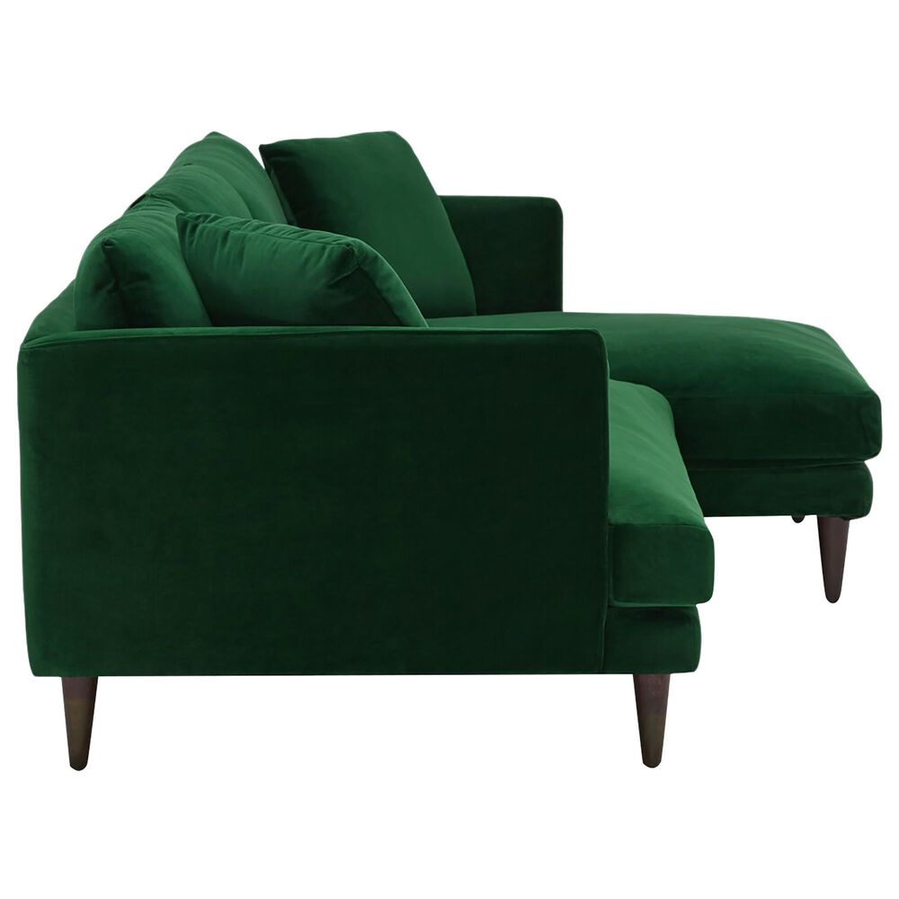 Joybird Lewis 2-Piece Right Facing Sectional in Royale Evergreen Velvet, , large