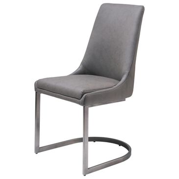 Urban Home Oxford Faux Leather Dining Side Chair in Basalt Grey, , large