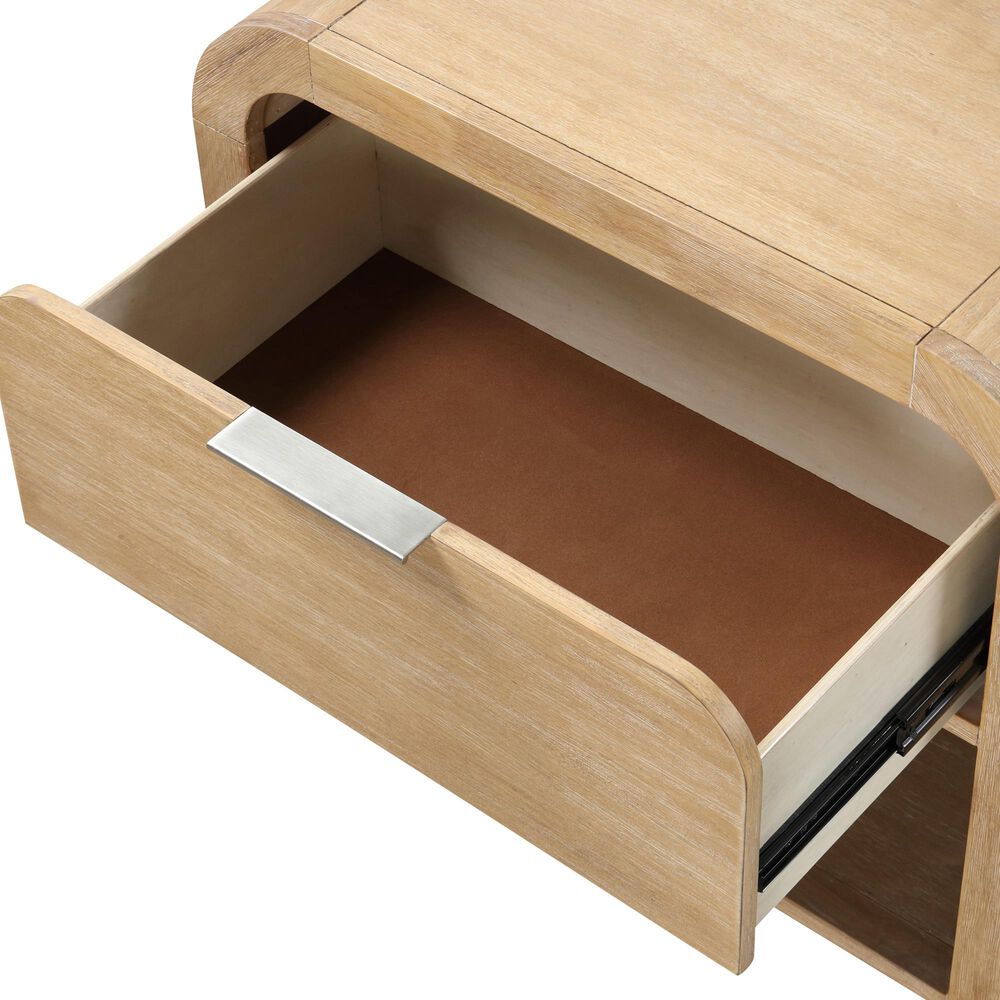 Furniture of America Hayes 1-Drawer Nightstand in Natural, , large
