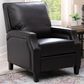 Linon Home Decor Portico Push Back Recliner in Chocolate, , large