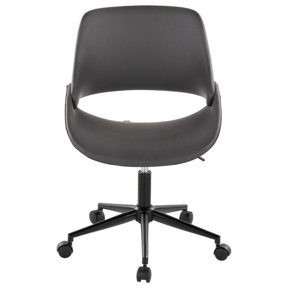 Lumisource Fabrico Office Chair with Grey Cushion in Black, , large