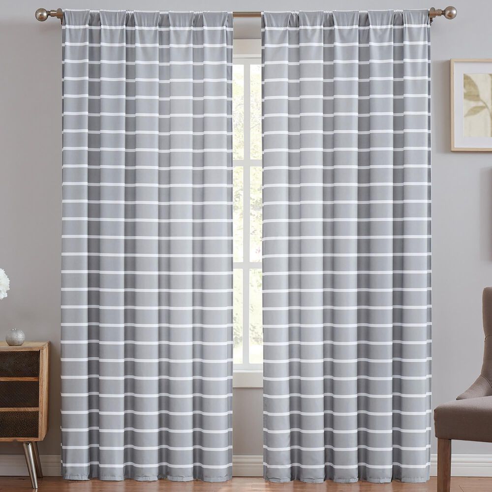 Pem America Truly Soft Maddow 2-Piece Window Panel Pair in Grey, , large