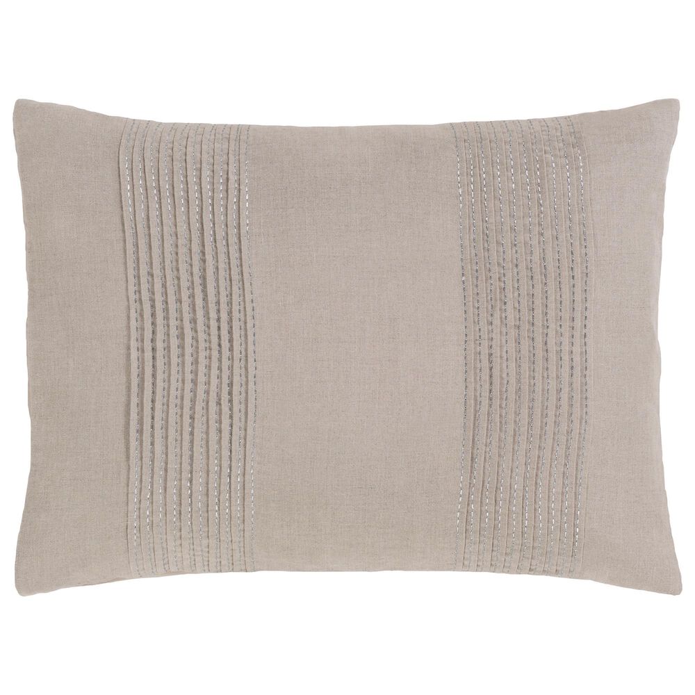 Surya Upton 3-Piece Queen Duvet Set in Taupe and Metallic Silver, , large