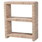 Baxton Studio Lucy 35" Bohemian Bookcase with Open Shelves in Natural, , large