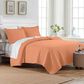 Trade Linker 3-Piece King Basket Pinsonic Quilt Set in Peach Fuzz, , large