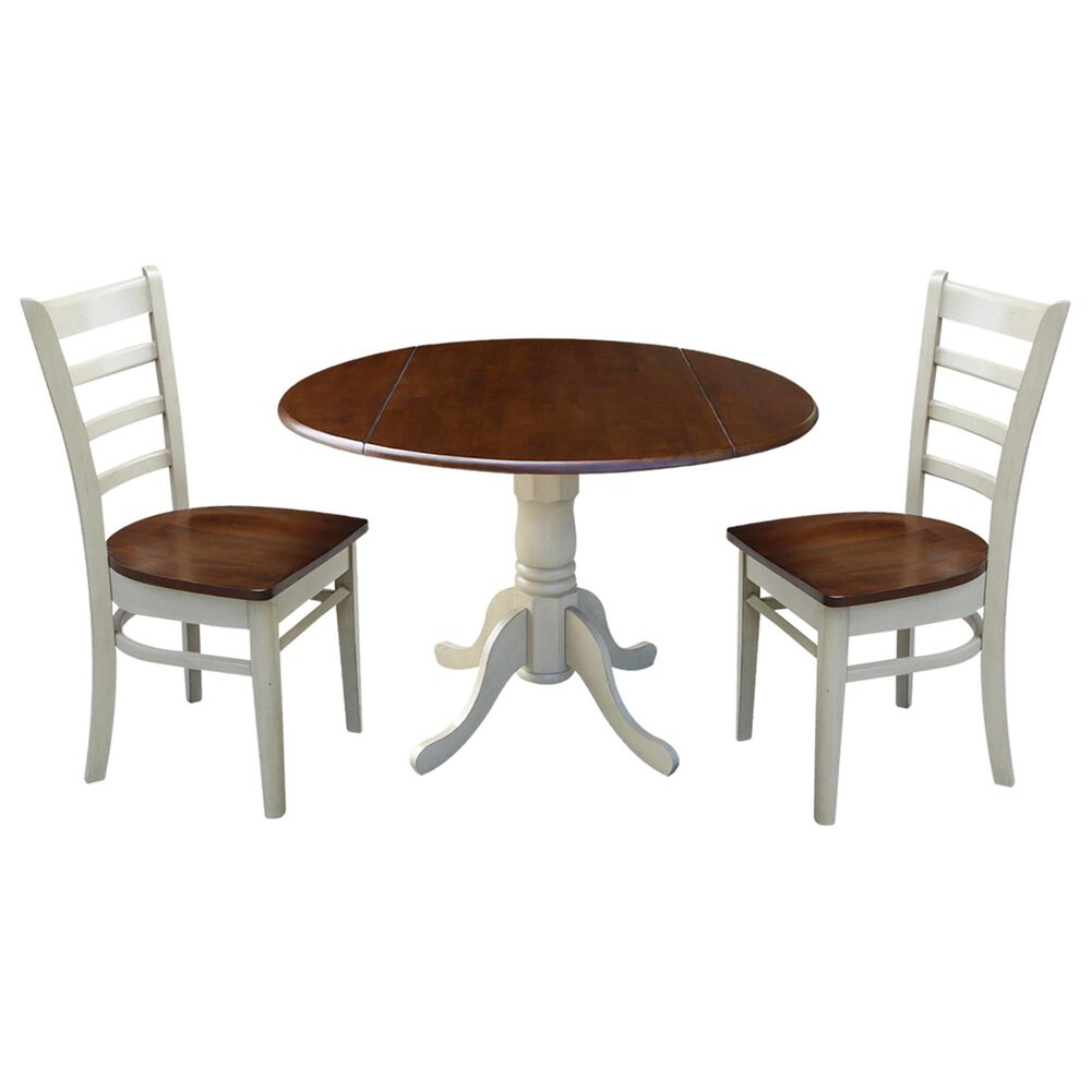 International Concepts Emily 3-Piece Dining Set in Cinnamon/Espresso, , large