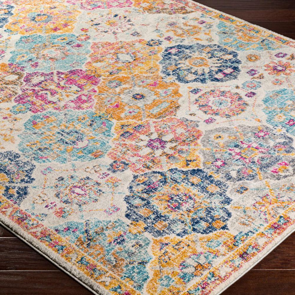 Surya Harput HAP-1018 6&#39;7&quot; x 9&#39; Saffron, Orange and Blue Area Rug, , large