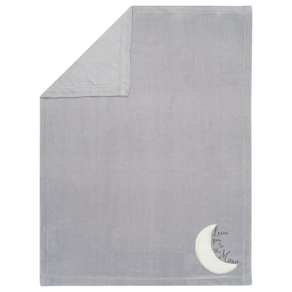 Lambs and Ivy Goodnight Moon Baby Crib Blanket in Gray and White, , large