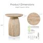Furniture of America Karvyn 17" Side Table in Light Brown, , large
