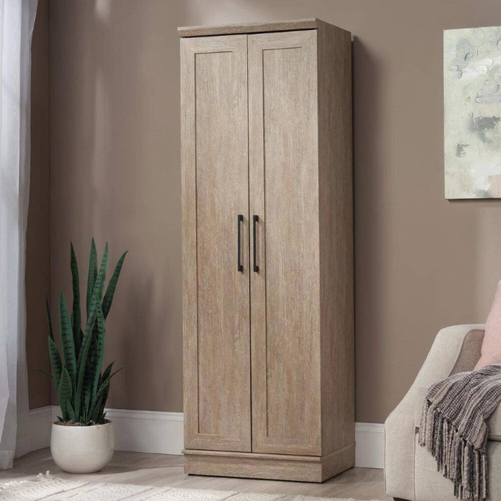 Sauder Home Storage Cabinet in Brushed Oak, , large