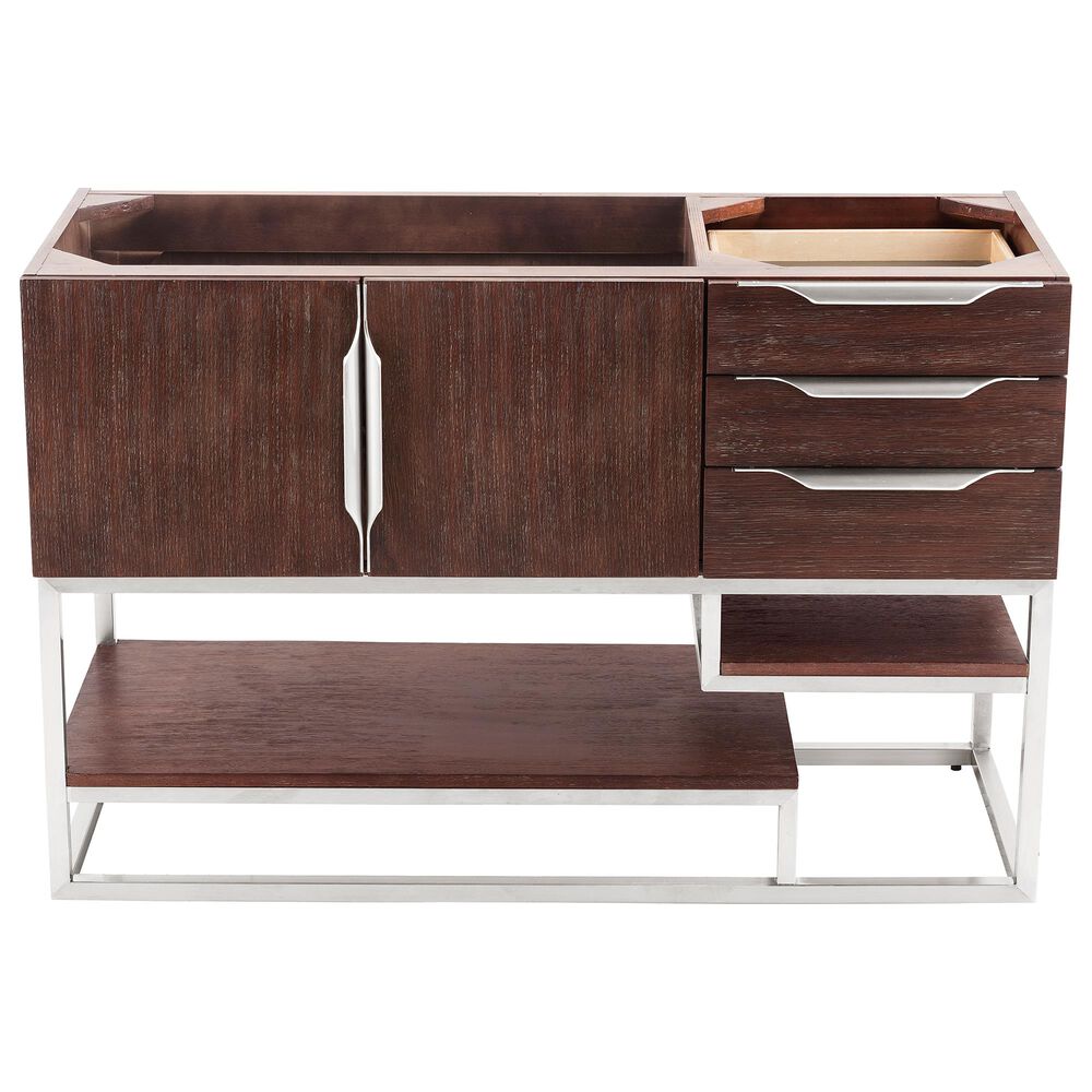 James Martin Columbia 48" Single Bathroom Vanity Cabinet in Coffee Oak and Brushed Nickel, , large