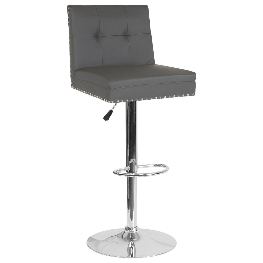 Flash Furniture Ravello Adjustable Barstool in Gray, , large