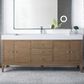 James Martin Vanities Linear 72" Single Bathroom Vanity in Whitewashed Walnut with 10 cm Glossy White Solid Surface Top and Rectangular Sink, , large