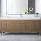 James Martin Vanities Linear 72" Single Bathroom Vanity in Whitewashed Walnut with 10 cm Glossy White Solid Surface Top and Rectangular Sink, , large