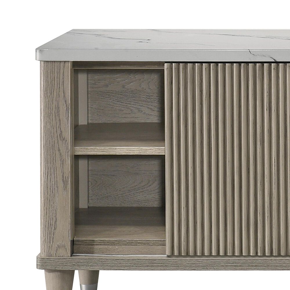 Crown Mark Britany 79" TV Stand in Driftwood, , large