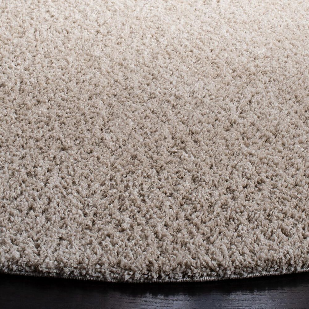 Safavieh August Shag 6&#39;7&quot; Round Beige Area Rug, , large