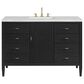 James Martin Vanities Myrrin 48" Vanity in Carbon Oak with 3 cm Ethereal Noctis Quartz Top, , large