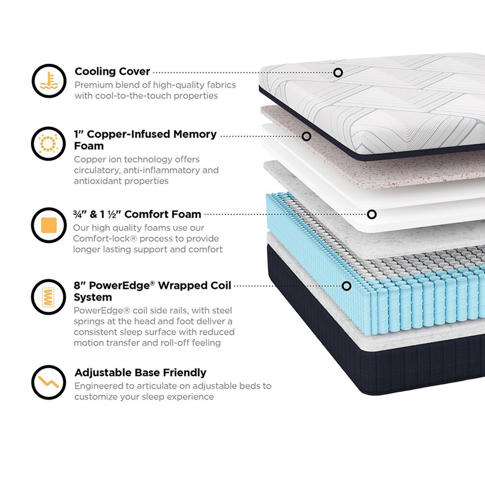 Southerland Signature Pinehurst Hybrid Medium Queen Mattress, , large