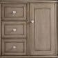 James Martin Vanities Bristol 30" Single Bathroom Vanity in Whitewashed Walnut with 3 cm Lime Delight Quartz Top and Rectangular Sink, , large