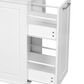 HOMLUX 51" Kitchen Island with Tilt Trash Can Cabinet in White, , large