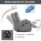 Hearth and Haven Power Lift Recliner in Light Gray, , large