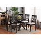 Baxton Studio Elena 7-Piece Dining Set in Grey/Dark Brown, , large