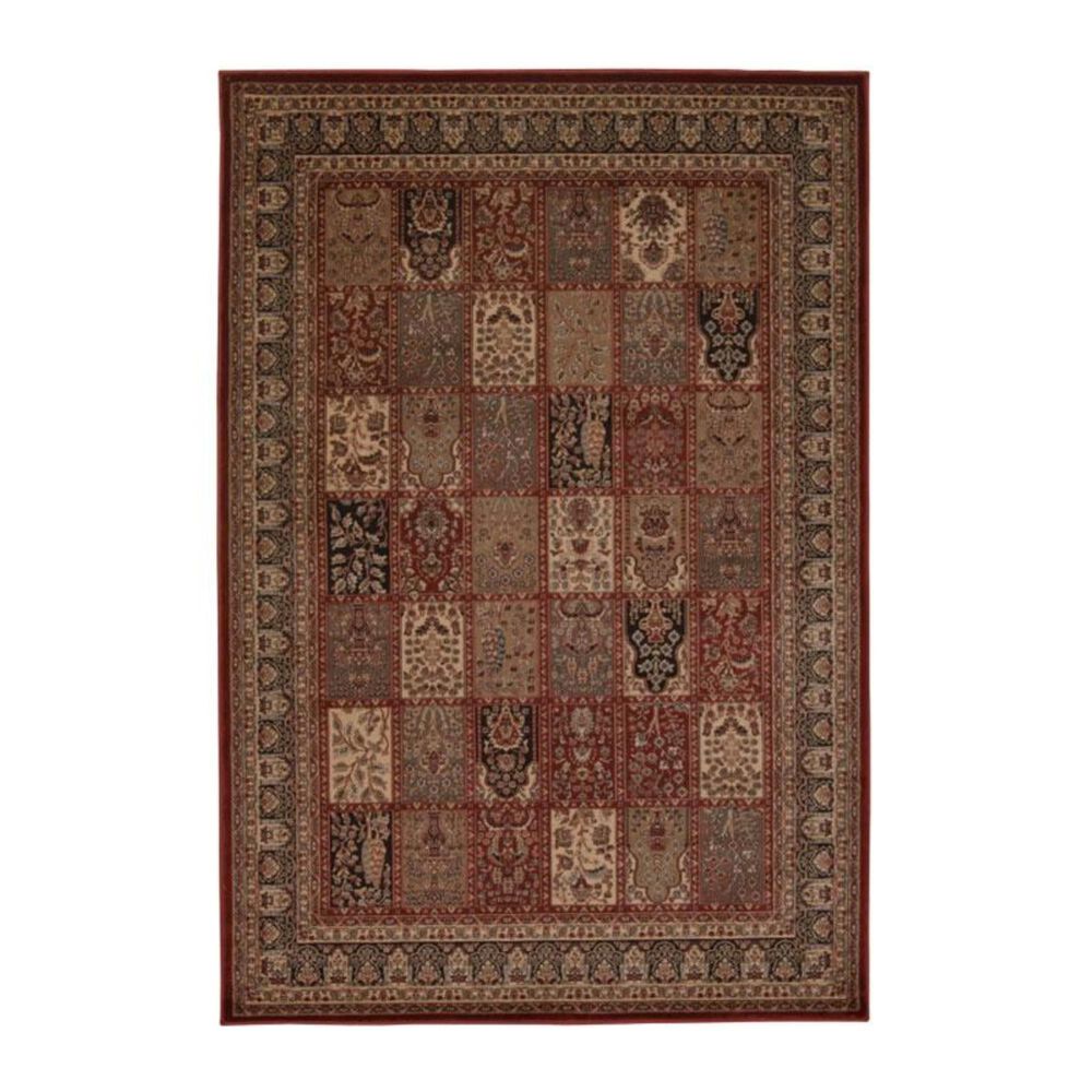 Nourison Ararat ARA01 5'3" x 7'4" Burgundy Area Rug, , large