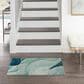 Nourison Prismatic Silver and Green 2" x 3" Area Rug, , large