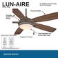 Minka-Aire Lun Aire 54" Ceiling Fan with LED Light in Oil Rubbed Bronze, , large