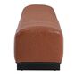 Hearth and Haven Faux Leather Dining Bench with Channel-Tufted Design in Brown, , large