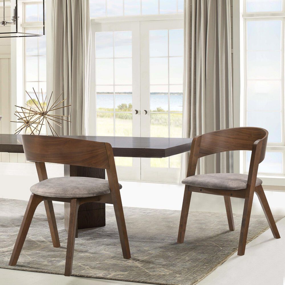 Armen Living Jackie Dining Chair in Walnut, , large