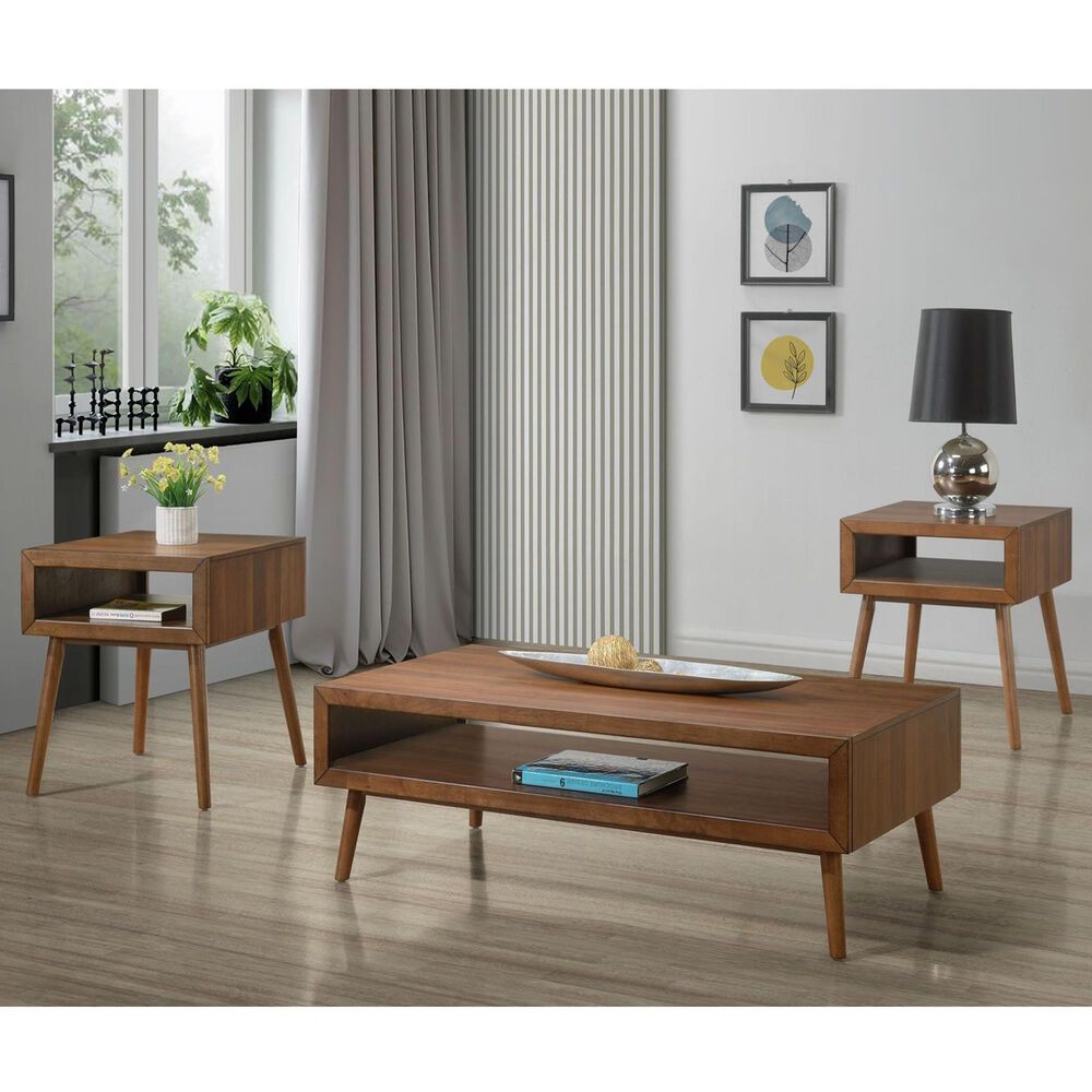 Mayberry Hill Malibu 3-Piece Occasional Table Set in Walnut, , large