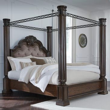 Millenium Maylee King Canopy Bed in Dark Brown, , large