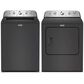 Maytag 4.7 Cu. Ft. Top Load Pet Pro Washer and 7 Cu. Ft. Front Load Electric Dryer with Pet Pro Option in Volcano Black, , large