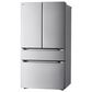 LG 25.5 Cu. Ft. 4-Door French Door Refrigerator in Stainless Steel, , large