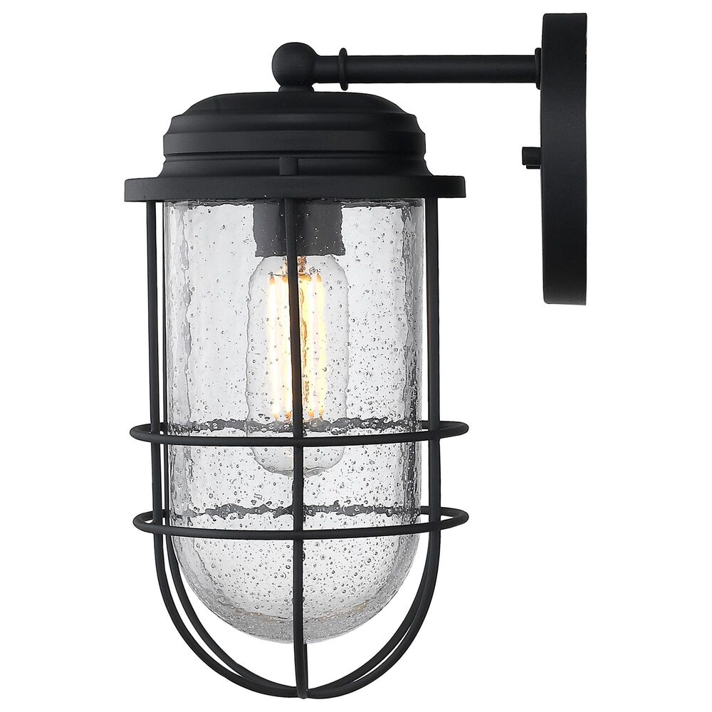 Golden Lighting Seaport Thin 1-Light Outdoor Wall Sconce in Natural Black, , large