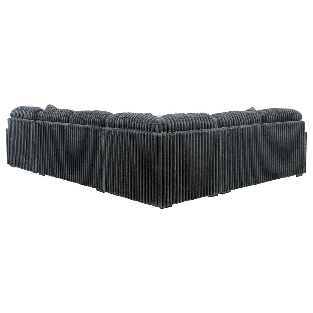 Ashley Midnight-Madness 4-Piece Right Facing Sectional with Chaise in Gunmetal, , large