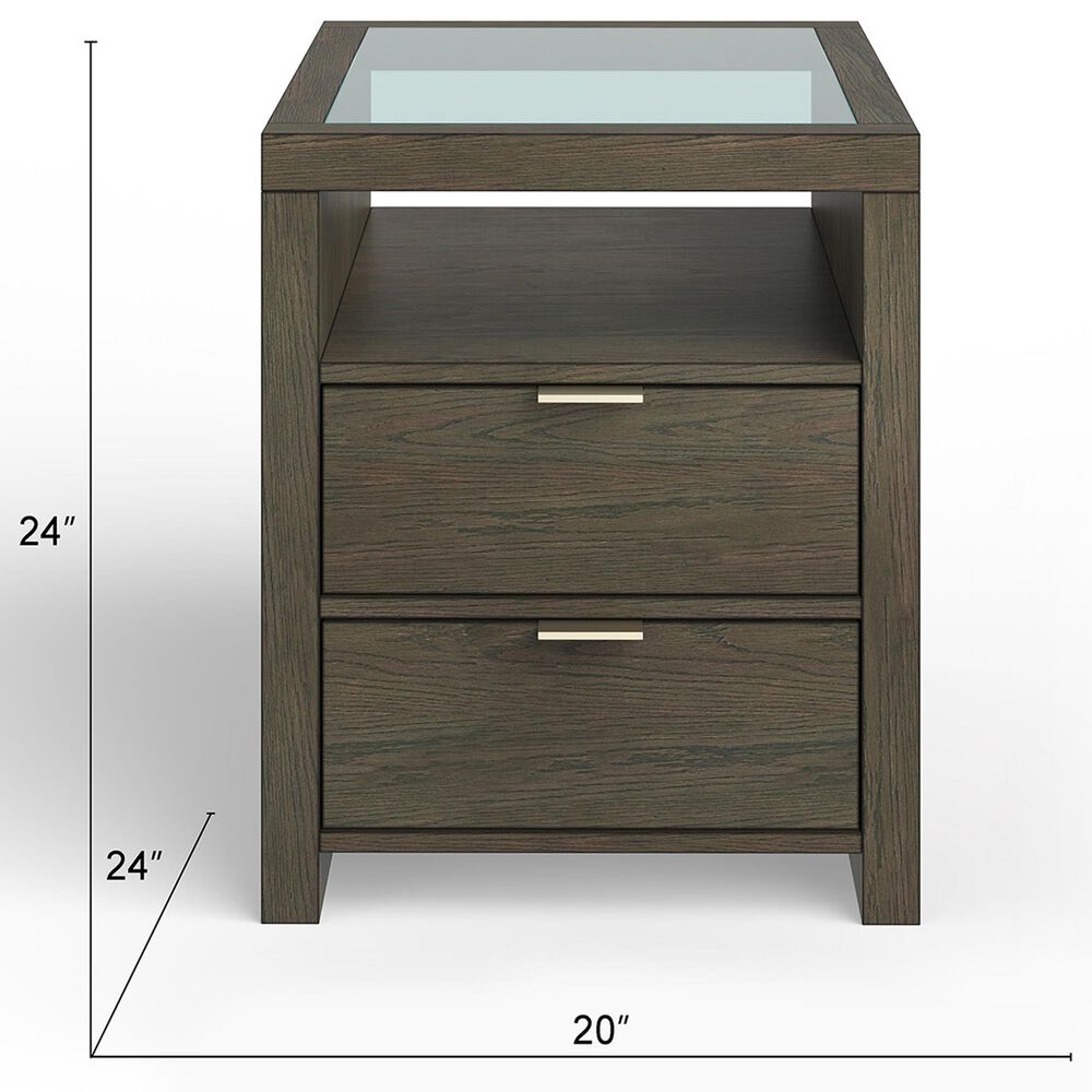 Nicolette Home Merrick Rectangular End Table in Homestead Brown and Clear, , large