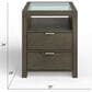 Nicolette Home Merrick Rectangular End Table in Homestead Brown and Clear, , large