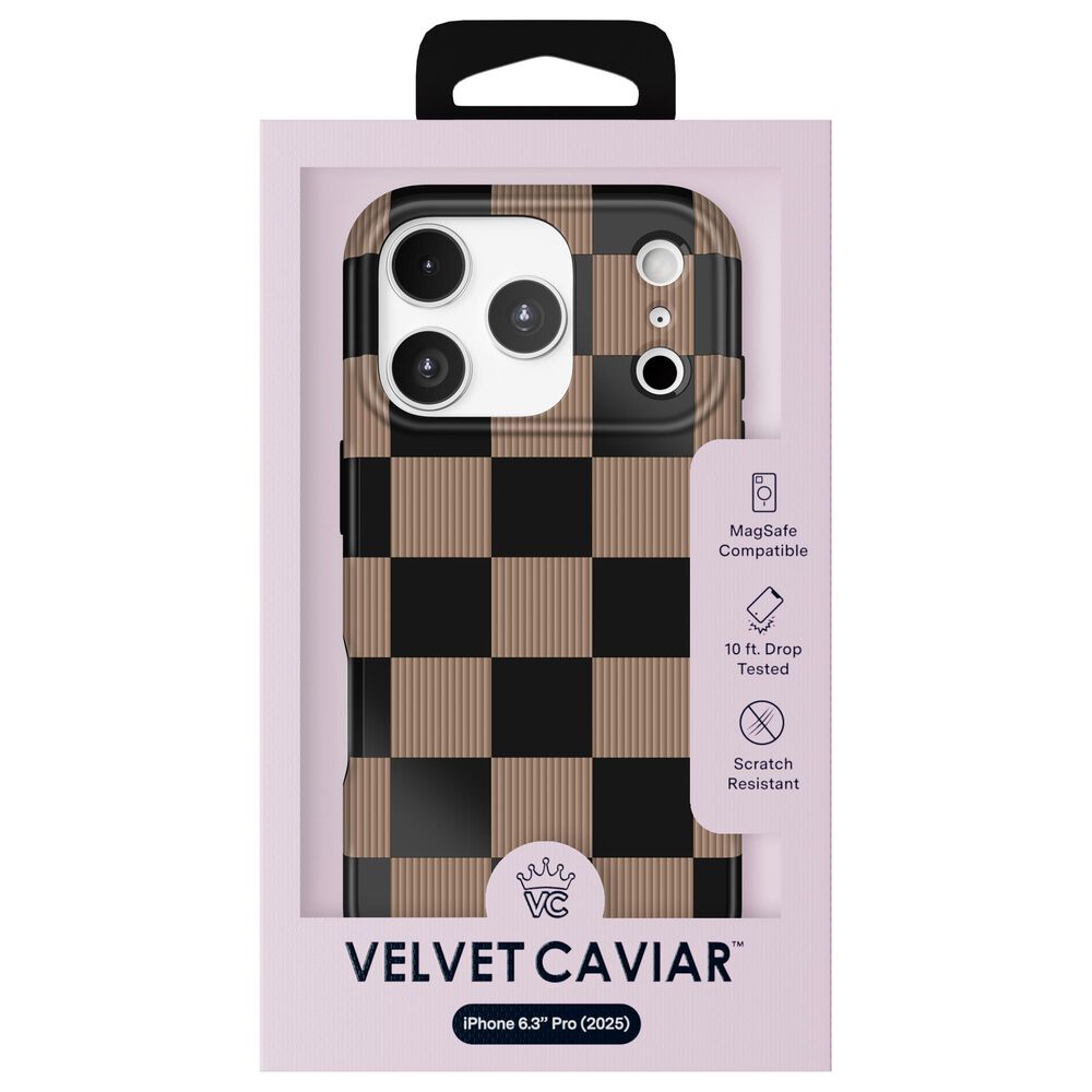 Velvet Caviar MagSafe Case For Apple iPhone 17 Pro in Mocha Vibe Checkered, , large