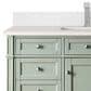 James Martin Vanities Brittany 48" Single Bathroom Vanity in Sage Green with Single Hole 3 cm White Zeus Quartz Top and Rectangular Sink, , large