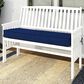 CorLiving Miramar Patio Bench in White/Navy Blue, , large